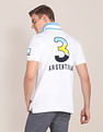 U.S. Polo Assn. Argentina Flag Appliqued Pique Polo Shirt