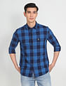 U.S. Polo Assn. Denim Co. Cotton Plaid Check Twill Casual Shirt