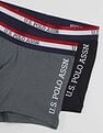 U.S. Polo Assn. Solid Antibacterial ET002 Trunks - Pack Of 2