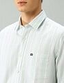 Arrow Sport Air Soft Manhattan Slim Fit Vertical Striped Shirt