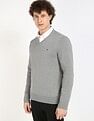 Tommy Hilfiger Solid Regular-Fit Cotton Sweater