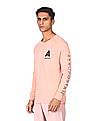 Aeropostale Men Pink Long Sleeve Solid T-Shirt