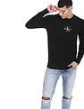 Calvin Klein Men Black Crew Neck Solid Long Sleeve Sweater