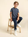 U.S. Polo Assn. Kids Boys All Over Printed Regular Fit T-Shirt
