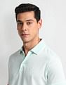 Arrow Patterned Knit Regular Fit Polo Shirt