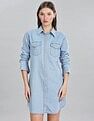 Tommy Hilfiger Womens Blue Solid Dresses