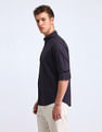 Flying Machine Slim Fit Solid Cotton Shirt