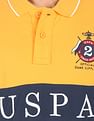 U.S. Polo Assn. Men Yellow Printed Polo Shirt