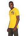 Aeropostale Men Yellow Cotton Pique Polo Shirt