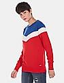 U.S. Polo Assn. Women Crew Neck Colour Block Sweater