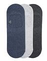 Arrow Solid No Show Cotton Socks - Pack Of 3