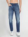 Flying Machine Slash Slim Tapered Fit Mid Rise Jeans