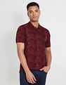 Flying Machine Tropical Print Cotton Polo Shirt