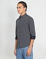 Flying Machine Geometric Twill Weave Shirt