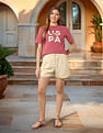U.S. Polo Assn. Women Boxy Fit Brand Printed T-Shirt
