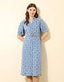 U.S. Polo Assn. Women Schiffli Midi Shirt Dress
