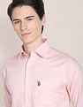 U.S. Polo Assn. Birdseye Dobby Textured Solid Shirt
