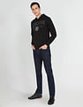 U.S. Polo Assn. Denim Co. Embossed Brand Print Hooded Sweatshirt