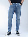 Flying Machine Whiskered Mankle Relaxed Tapered Fit Jeans