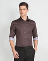 Arrow Motif Print Cotton Shirt