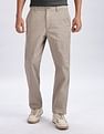 Calvin Klein Jeans Relaxed-Fit Solid Mid Rise Trousers