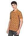 Flying Machine Floral Print Cotton Polo Shirt