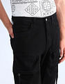 Flying Machine Cobain Loose Fit Black Jeans