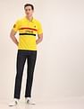 U.S. Polo Assn. Spain Flag Embroidered Pique Polo Shirt