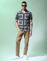 Flying Machine Motif Print Cotton Modal Shirt