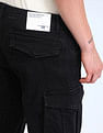 Flying Machine Cobain Loose Fit Black Jeans