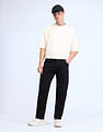 Flying Machine Cobain Loose Fit Black Jeans