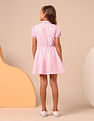 U.S. Polo Assn. Kids Girls Embroidered Fit & Flare Dress