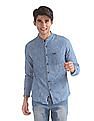 U.S. Polo Assn. Denim Co. Heathered Mandarin Collar Shirt