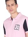 AD by Arvind Cotton Colour Block Polo Shirt