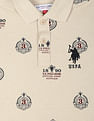 U.S. Polo Assn. Kids Brand Print Cotton Polo Shirt