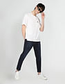 Flying Machine Stone Wash Slash Slim Tapered Fit Jeans