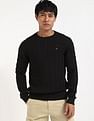 Tommy Hilfiger Cable-Knit Regular-Fit Cotton Sweater