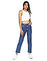 Flying Machine Women High Rise Acid Wash Regular Fit Jeans