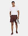 Aeropostale Men Maroon Mid Rise Solid Shorts