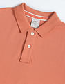 Flying Machine Solid Cotton Polo Shirt