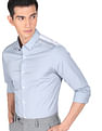 Calvin Klein Jeans Men Blue Slim Fit Colour Block Logo Formal Shirt