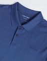 Calvin Klein Solid Cotton Liquid Polo Shirt