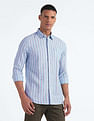 Flying Machine Tencel Hemp Cotton Stripe Shirt