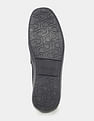 Calvin Klein Men Black Monogram Leather Loafers