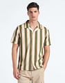 Flying Machine Short Sleeve Vertical Stripe Shirt