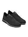 Cole Haan Men Black Knit Zerogrand Stitchlite Oxford Sneakers