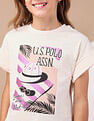 U.S. Polo Assn. Kids Girls Resort Graphic Cotton T-Shirt