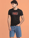 Flying Machine Brand Print Crew Neck T-Shirt