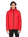 Calvin Klein Men Red Brand Print Hooded Jacket