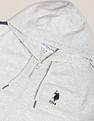 U.S. Polo Assn. Hooded Full Zip Heathered Sweatshirt